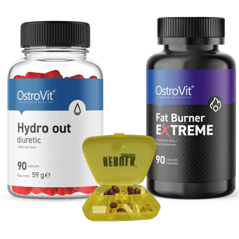Fat Burner Extreme + Hydro out + BeBulk Nutrition Pillendoos
