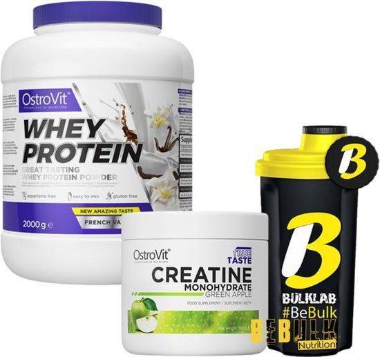 Megadeal 1 Pack: Whey Protein 2000g + Creatine 300g + BeBulk Shaker